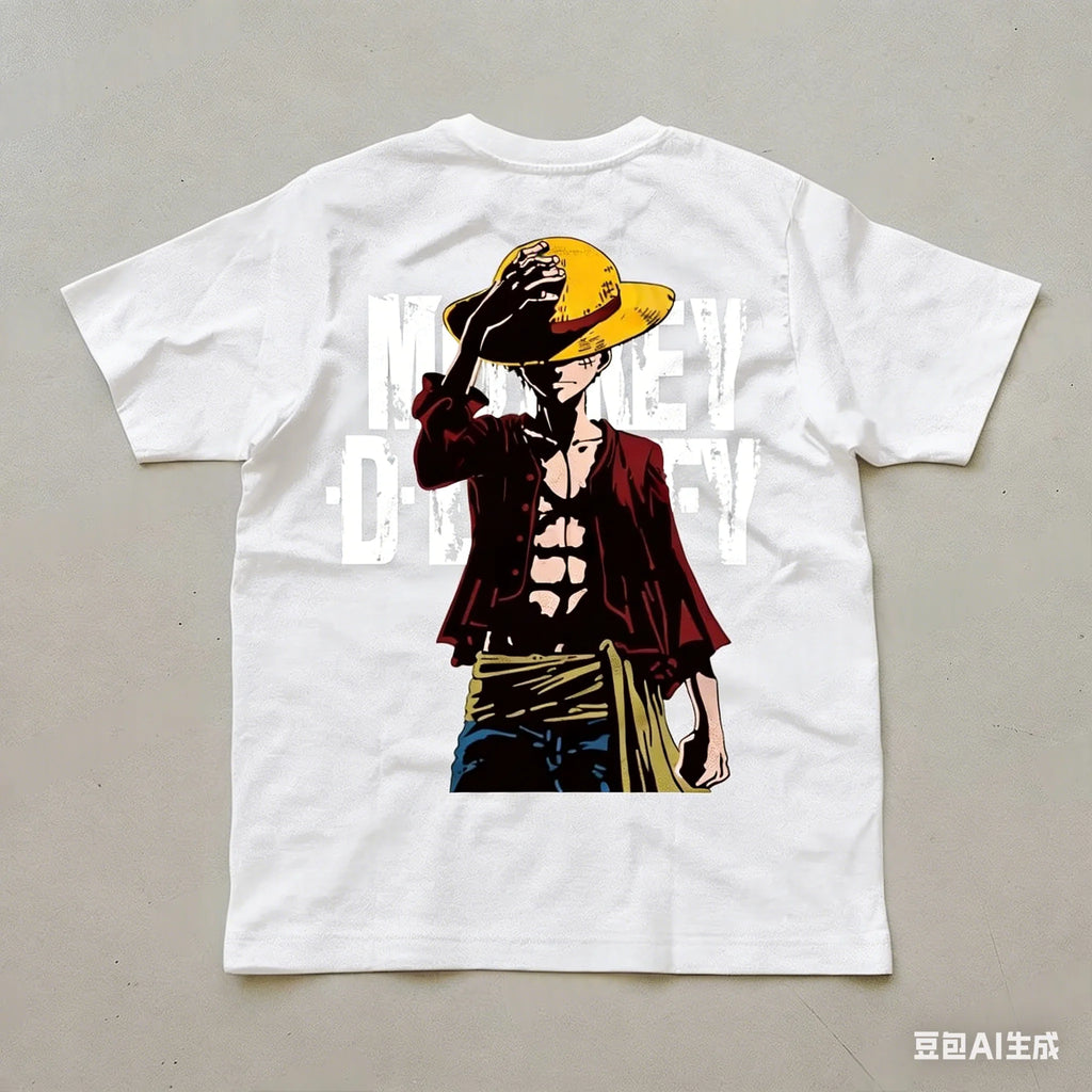 One Piece T-shirt Monkey D. Luffy Summer Japanese Anime Boys and Children Short Sleeve Casual Fashion Printed Top T-shirt