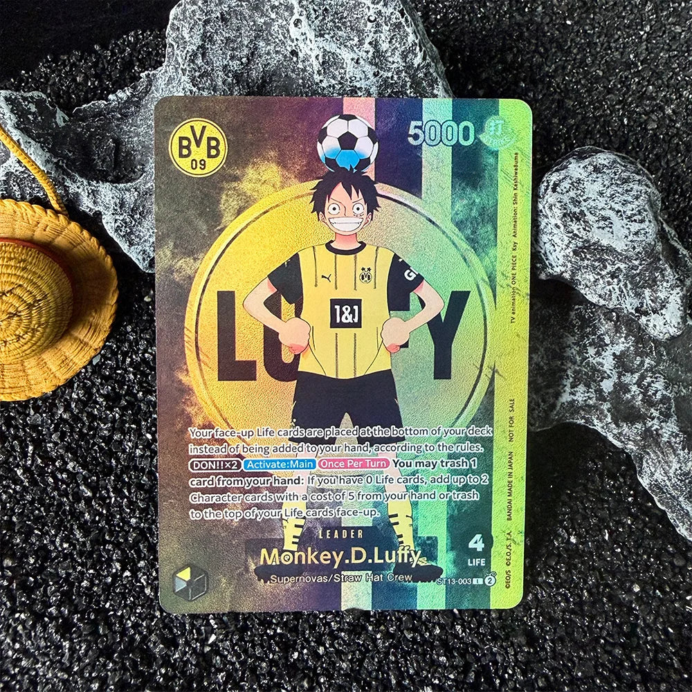 DIY Proxy Tarjeta OPCG Tarjeta Individual Inglés Luffy Shanks Law Tarjeta de Colección de Juego Anime Tarjeta Réplica de Alta Calidad Tarjeta de Intercambio de Regalo