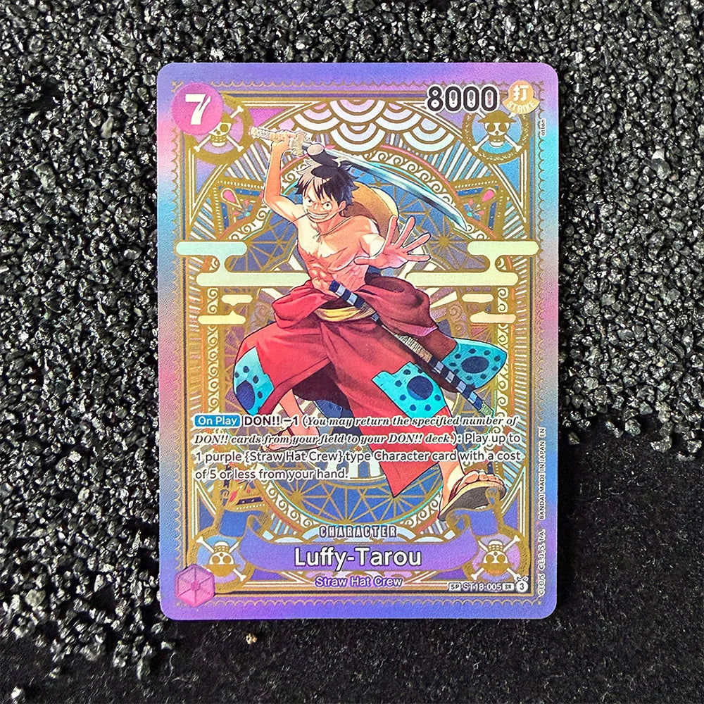 DIY Proxy OPCG Karte Einzelkarte Englisch Luffy Shanks Law Anime Spiel Kartensammlung Hochwertige Replika Karte Geschenk Sammelkarte