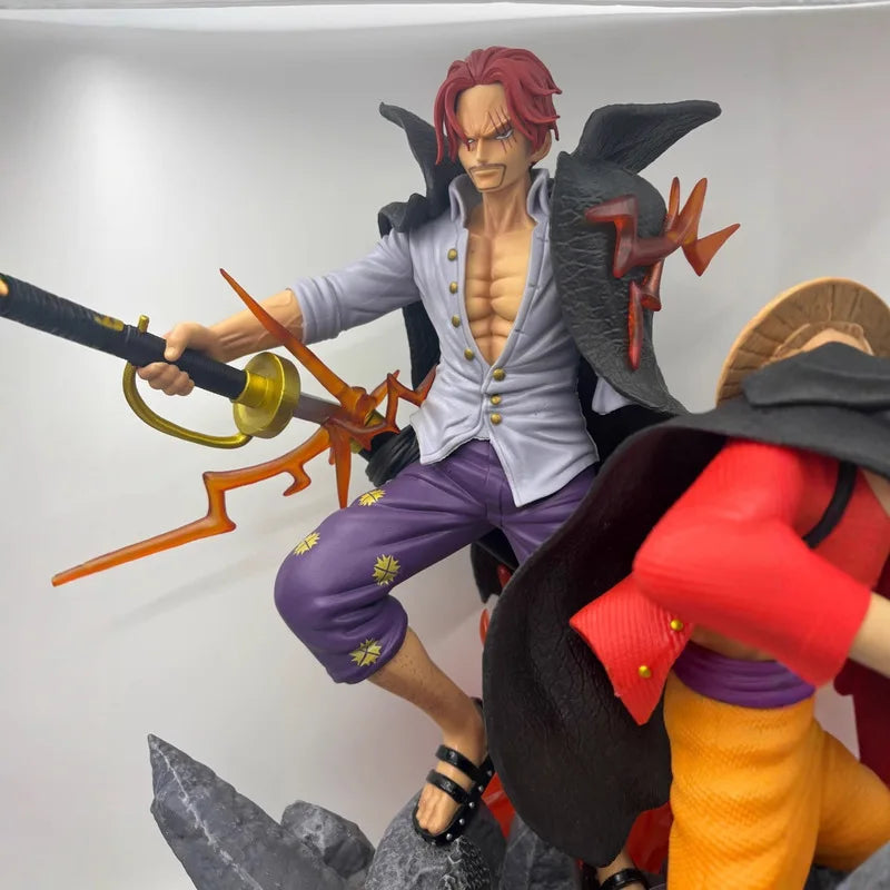 Figura de acción de anime One Piece de 50 cm, tamaño grande, Luffy, Shanks, estatua coleccionable, mercancía de anime, regalo de cumpleaños para hombres, decoración