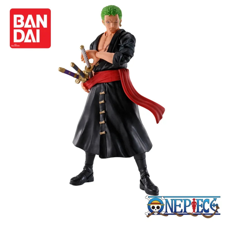 Bandai Original One Piece Roronoa Zoro 100% Genuine Model Anime Merchandise Action Figure