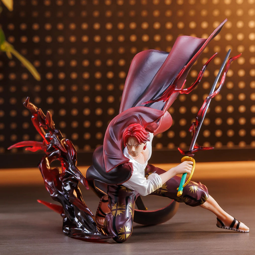 Shanks, One Piece, Anime Figure, Anime Merchandise, Anime Merch Gift for Friends Birthday, Anime Character Statue Ornament, Desktop Ornament, Pc Desktop Ornament, Collectible Figure, Holiday Gift, Small Gift, Collectible Item