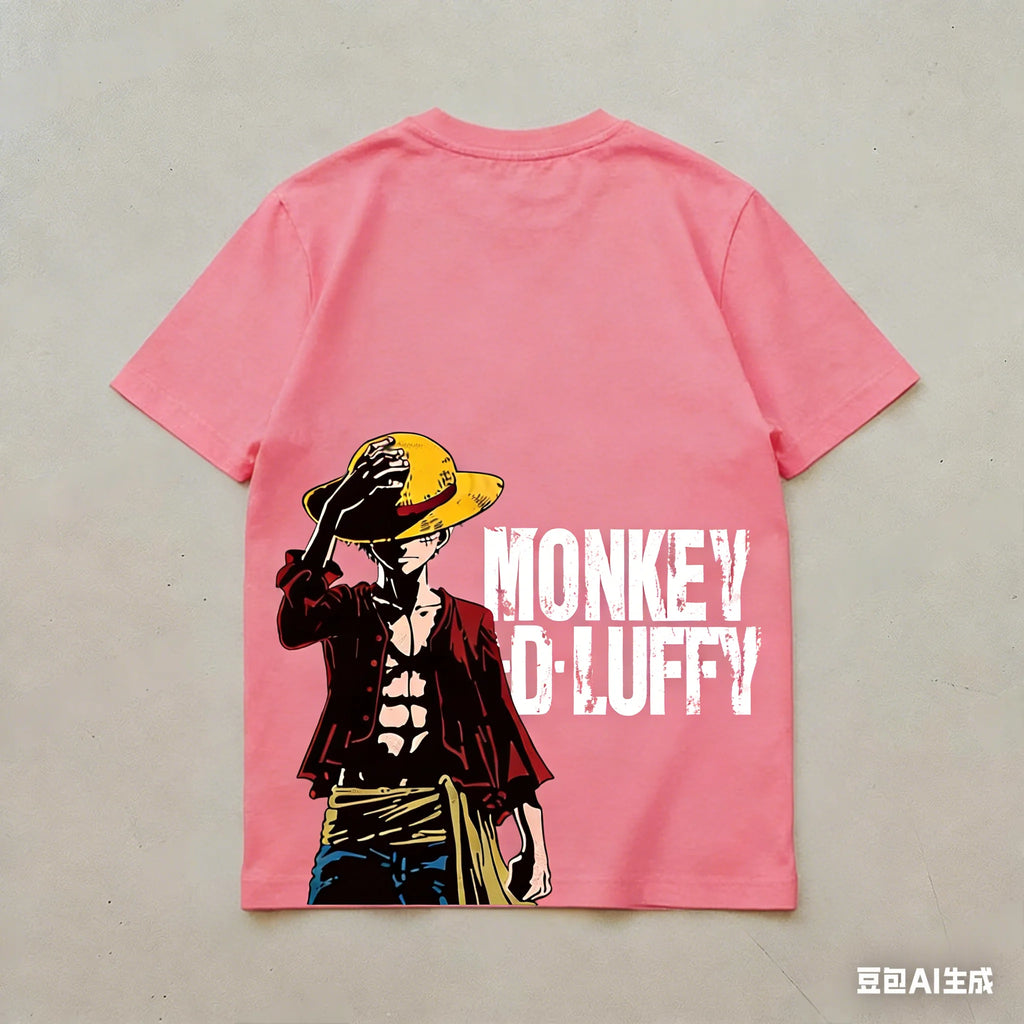 One Piece T-shirt Monkey D. Luffy Summer Japanese Anime Boys and Children Short Sleeve Casual Fashion Printed Top T-shirt