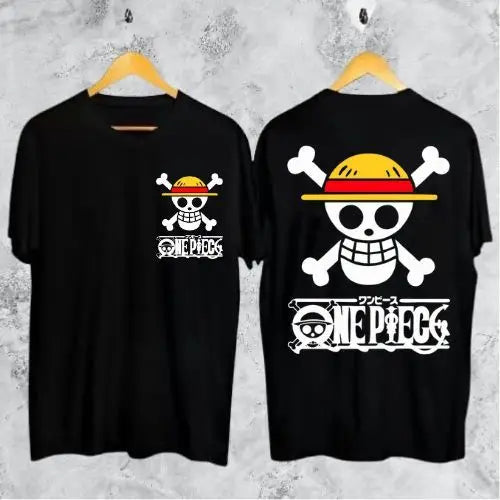 One Piece Luffy Cotton TShirt Anime Casual Retro Streetwear