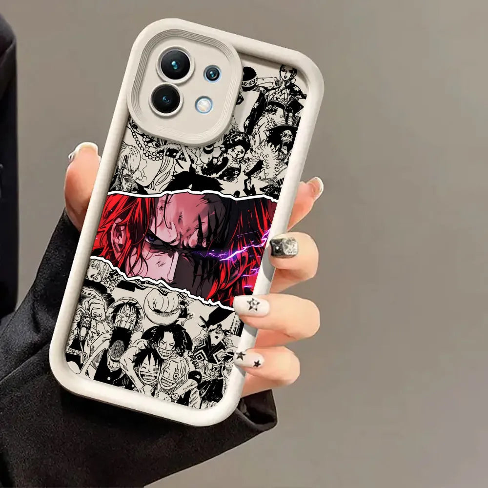 Japanese One Pieces Luffys LOGO Case For Xiaomi 15T 14T 13T Pro 15Ultra 17Pro Max Poco F7 X7 X6 F5 M6 M7 Pro 5G Soft Phone Cover