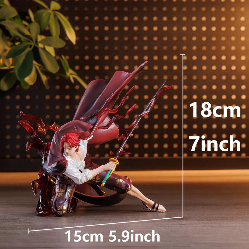 Shanks, One Piece, Anime Figure, Anime Merchandise, Anime Merch Gift for Friends Birthday, Anime Character Statue Ornament, Desktop Ornament, Pc Desktop Ornament, Collectible Figure, Holiday Gift, Small Gift, Collectible Item