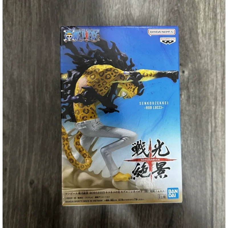 Original Bandai Banpresto One Piece Monkey D. Luffy & Rob Lucci  Action Figure Anime Merchandise Collection Toy Gift for Boys
