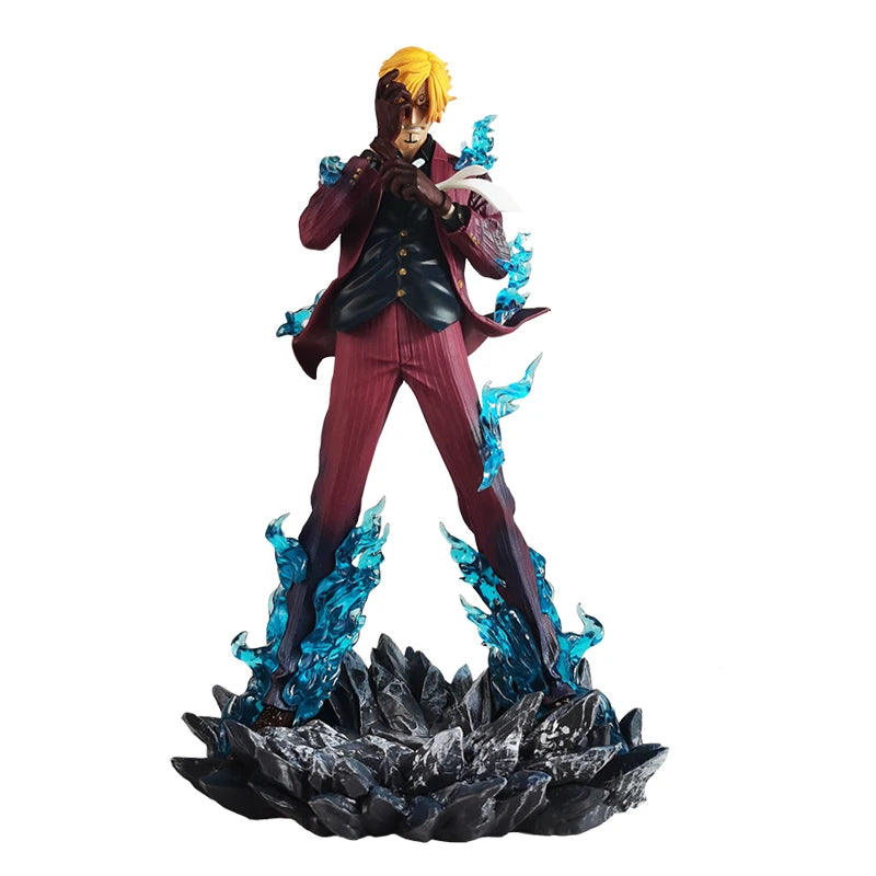 Nueva estatua de One Piece Anime Merchandise, adorno de escritorio, figura de Sanji GK, modelo de anime, figura coleccionable, juguete moderno para regalo de niño