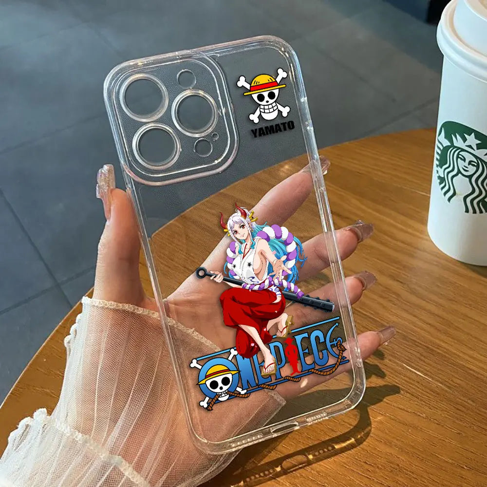 One P-Piece Luffy Zoro Robin Nami Cover Clear Phone Case For iphone Apple 17 AIR 16E 16 15 14 13 12 11 Pro XS Max 8 7 Plus Case