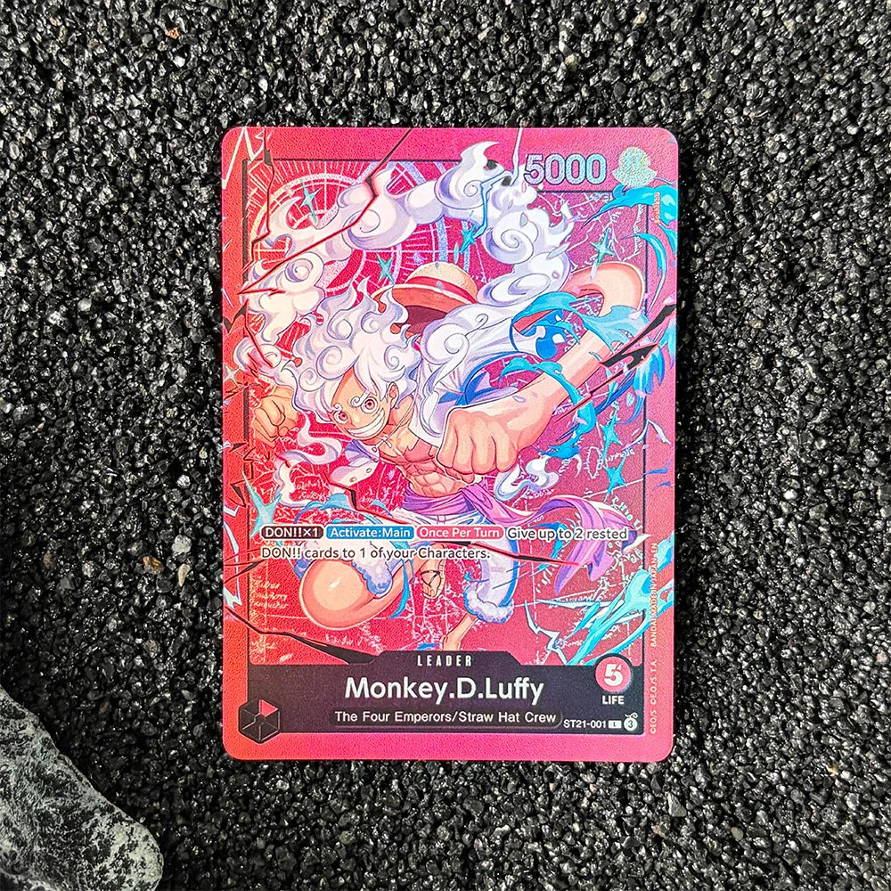 DIY Proxy OPCG Karte Einzelkarte Englisch Luffy Shanks Law Anime Spiel Kartensammlung Hochwertige Replika Karte Geschenk Sammelkarte