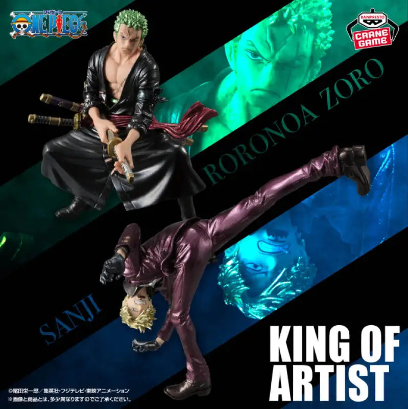 Bandai Original Banpresto ONE PIECE ZORO KING OF ARTIST RORONOA Action Figures Anime Figuras Ct Toys Juguete Gift Model In Stock