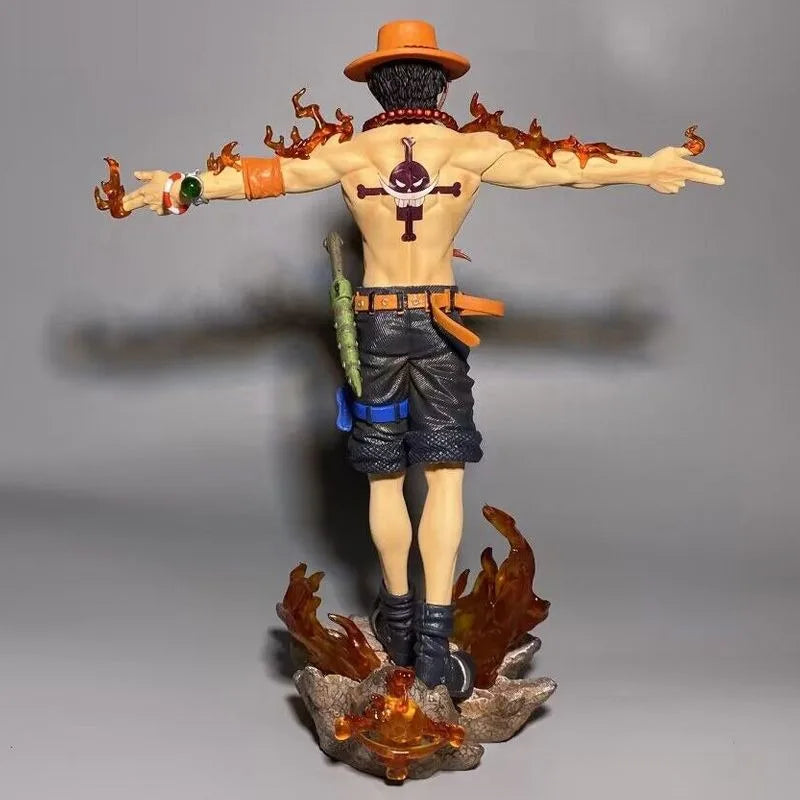 One Piece Ace Figura de Anime Portgas·D· Ace Figura de Acción Estatua de Pvc Modelo Gk Muñeco Coleccionable Juguete Decoración de Escritorio Regalos de Cumpleaños