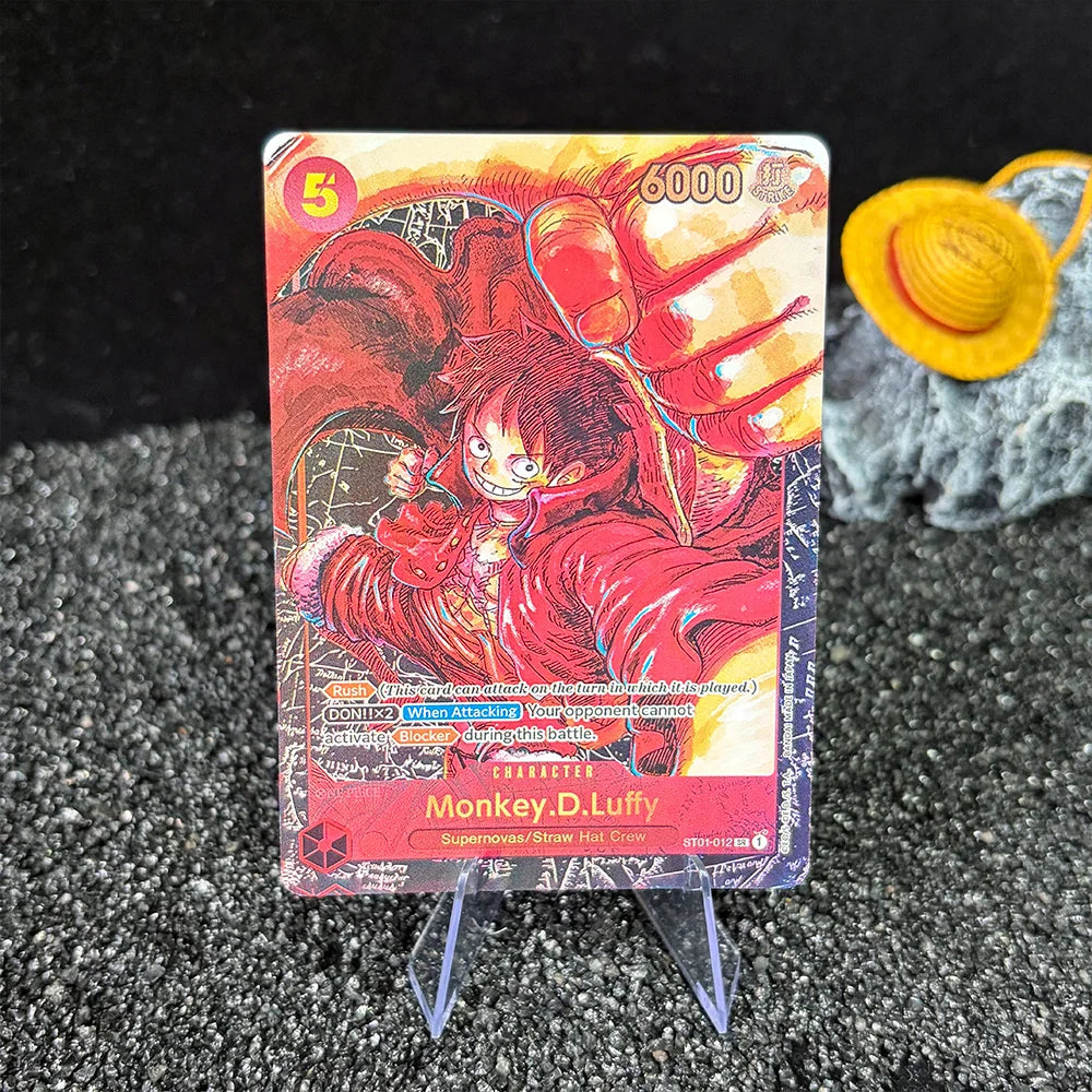 DIY Proxy OPCG Karte Einzelkarte Englisch Luffy Shanks Law Anime Spiel Kartensammlung Hochwertige Replika Karte Geschenk Sammelkarte