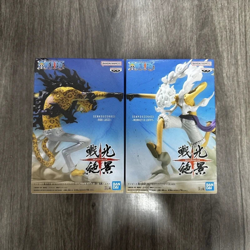 Original Bandai Banpresto One Piece Monkey D. Luffy & Rob Lucci Actionfigur Anime Merchandise Sammlerstück Spielzeug Geschenk für Jungen