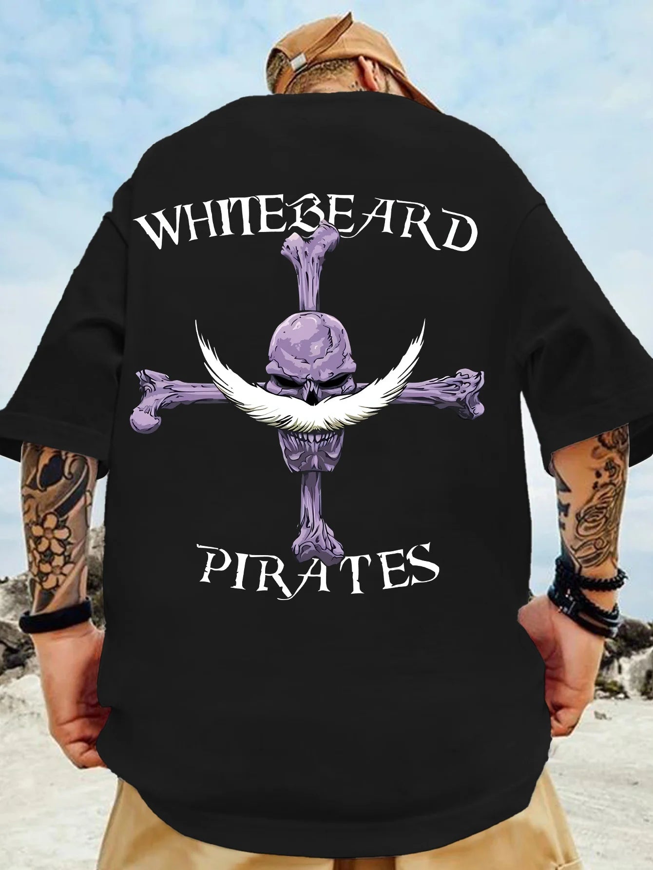 ONE PIECE Japanese Anime WHITEBEARD Men's PIRATES Printed T-Shirt Summer Casual Short Sleeve Boys Cotton Children's T-Shirt