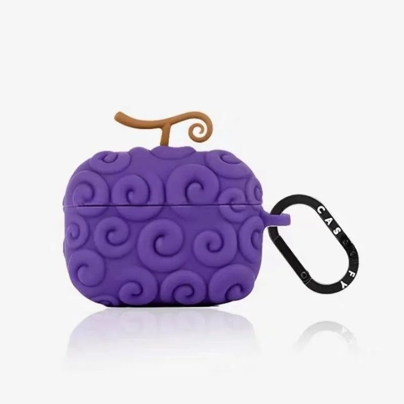 Cartoon-Anime One Piece Teufelsfrucht Bluetooth-Kopfhörerhülle, passend für Apple Airpods Pro 2 Generation Silikon-Schutzhülle