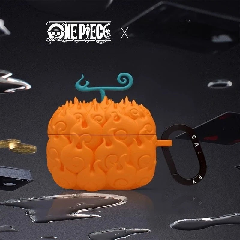 Cartoon anime One Piece Devil Fruit Bluetooth earphone case,suitable for Apple Airpods Pro 2 generation silicone protective case