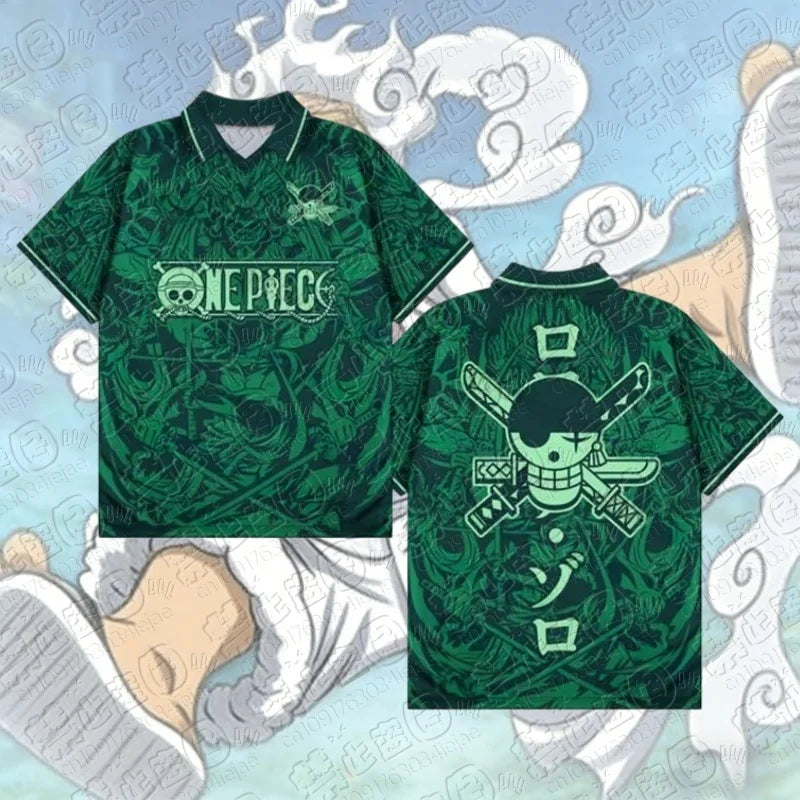 2026 Anime One Piece Luffy 3D Print TShirt Clothing Polo V-neck Tee Streetwear Summer Short Sleeve Sport Cosplay Tshirt