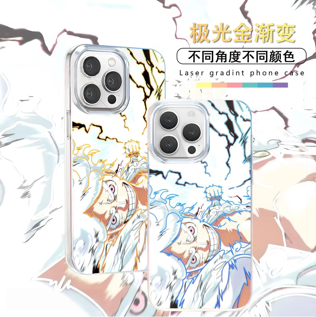 One Piece Luffy Gear 5 Phone Case for iPhone 11 12 13 14 15 16 17 Pro Max Plus Anime ONE PIECE Nika Man shockproof Cover