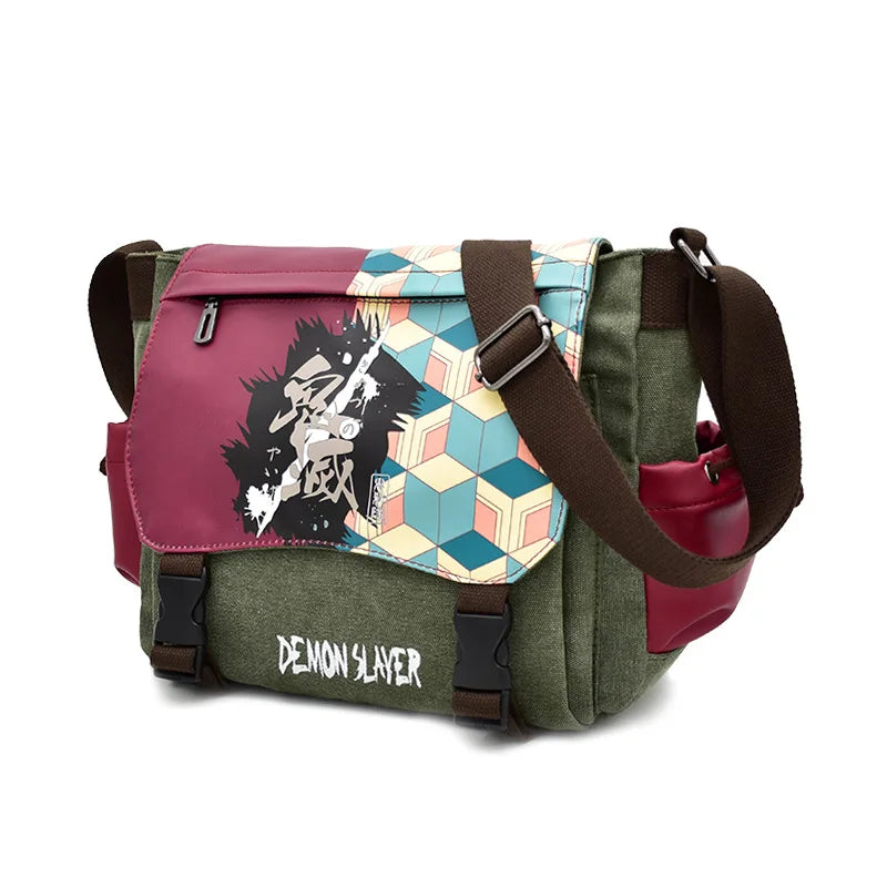 One Piece Anime Figures One Piece Crossbody Bag Male Students Bag Youth Cartoon Luffy Canvas Shoulder Bag Children Holiday Gifts