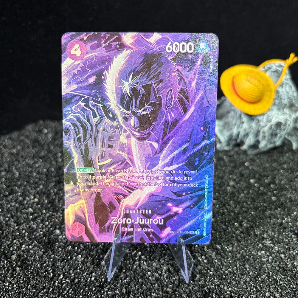 DIY Proxy OPCG Karte Einzelkarte Englisch Luffy Shanks Law Anime Spiel Kartensammlung Hochwertige Replika Karte Geschenk Sammelkarte
