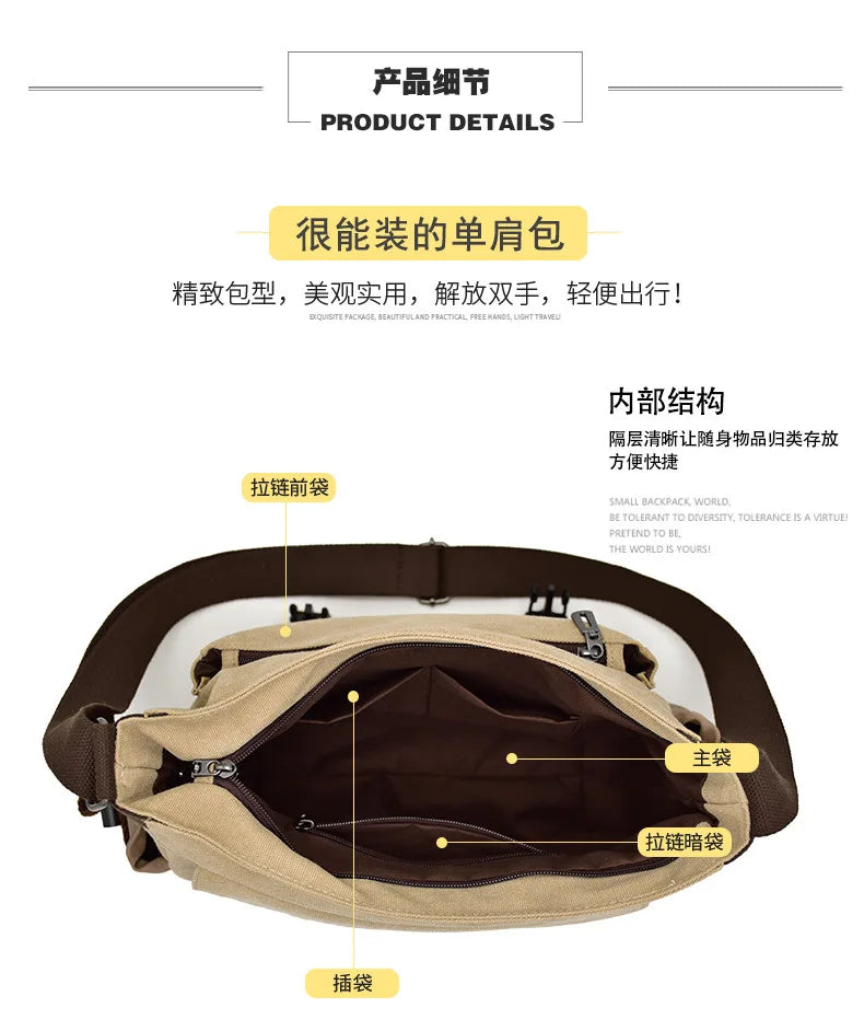 One Piece Anime Figures One Piece Crossbody Bag Male Students Bag Youth Cartoon Luffy Canvas Shoulder Bag Children Holiday Gifts