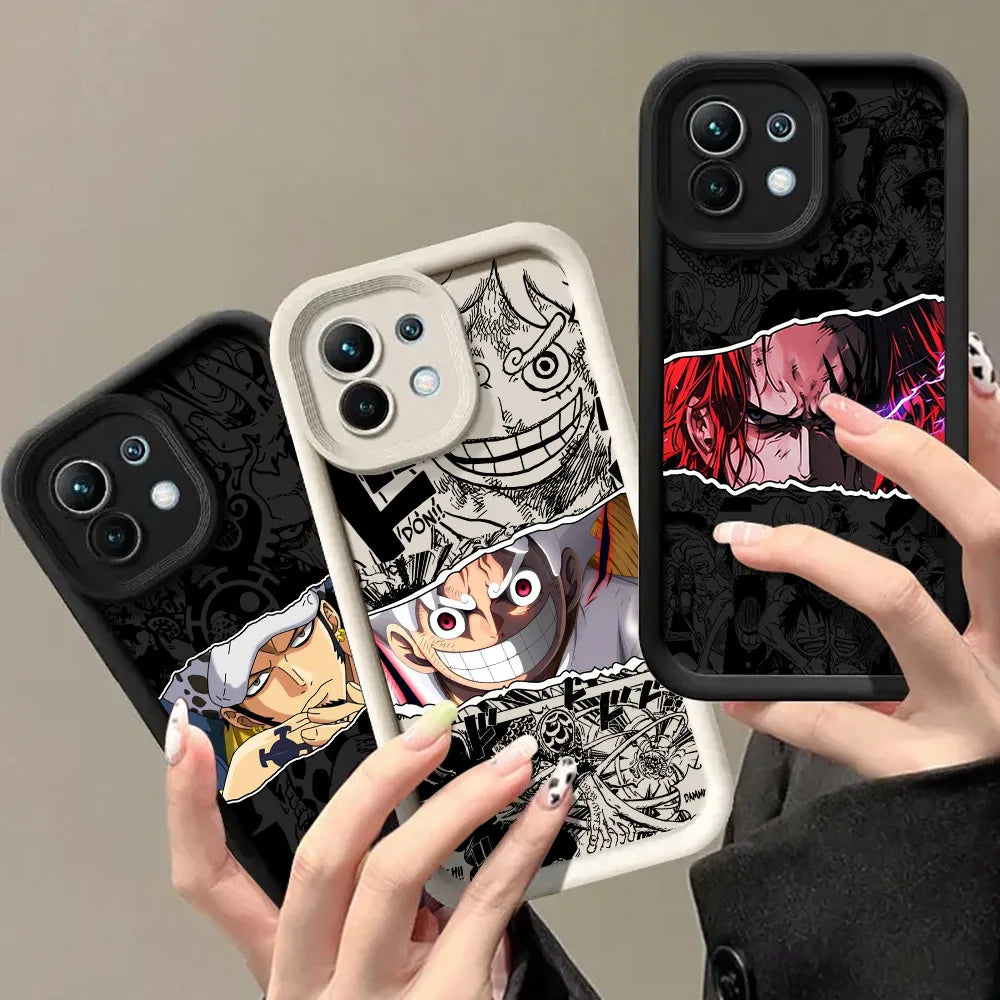 Japanese One Pieces Luffys LOGO Case For Xiaomi 15T 14T 13T Pro 15Ultra 17Pro Max Poco F7 X7 X6 F5 M6 M7 Pro 5G Soft Phone Cover