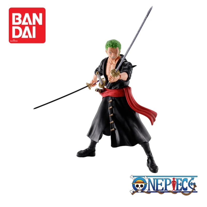 Bandai Original One Piece Roronoa Zoro 100% Genuine Model Anime Merchandise Action Figure