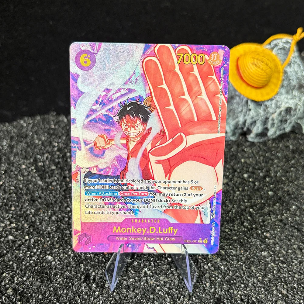 DIY Proxy OPCG Karte Einzelkarte Englisch Luffy Shanks Law Anime Spiel Kartensammlung Hochwertige Replika Karte Geschenk Sammelkarte