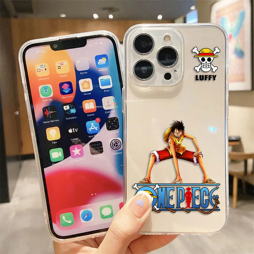 One P-Piece Luffy Zoro Robin Nami Cover Clear Phone Case For iphone Apple 17 AIR 16E 16 15 14 13 12 11 Pro XS Max 8 7 Plus Case