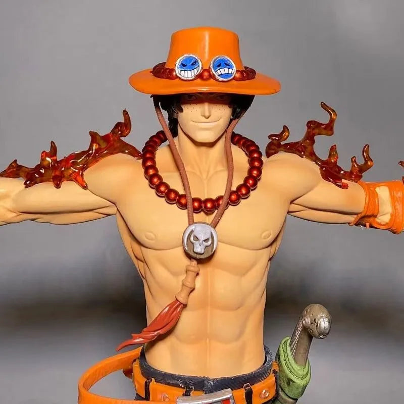 One Piece Ace Figura de Anime Portgas·D· Ace Figura de Acción Estatua de Pvc Modelo Gk Muñeco Coleccionable Juguete Decoración de Escritorio Regalos de Cumpleaños