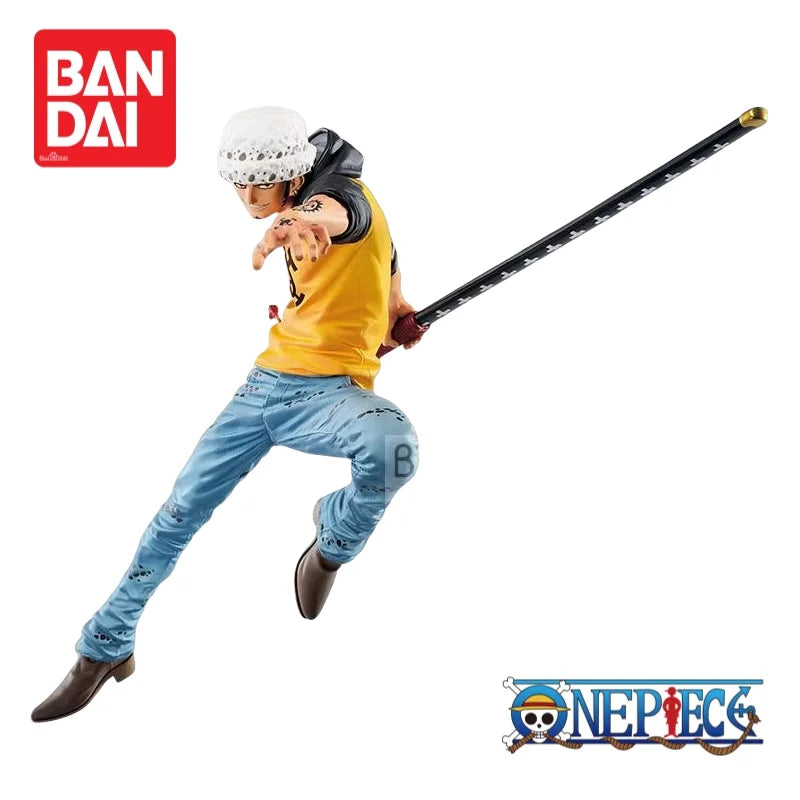 Original Bandai Banpresto One Piece Trafalgar D Water Law Anime Merchandise Action Figure