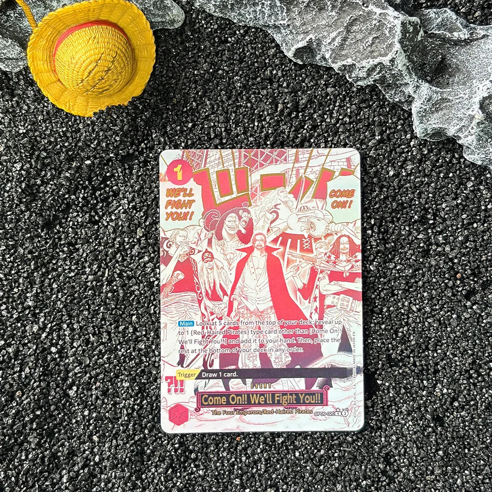DIY Proxy OPCG Karte Einzelkarte Englisch Luffy Shanks Law Anime Spiel Kartensammlung Hochwertige Replika Karte Geschenk Sammelkarte