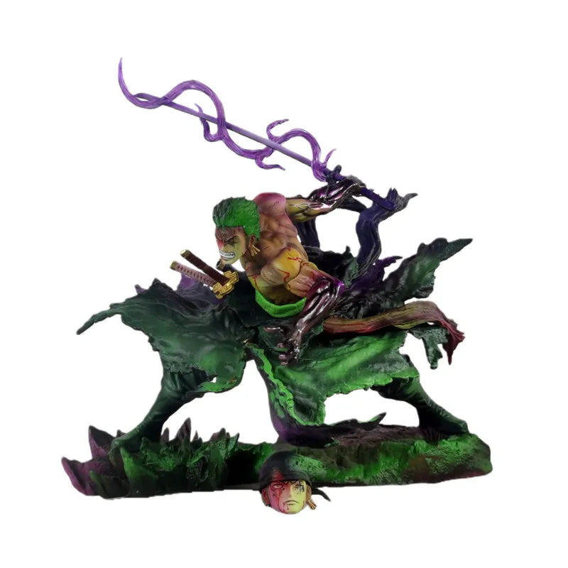 One Piece Roronoa Zoro Action Figures 30cm Pvc Two Heads figure