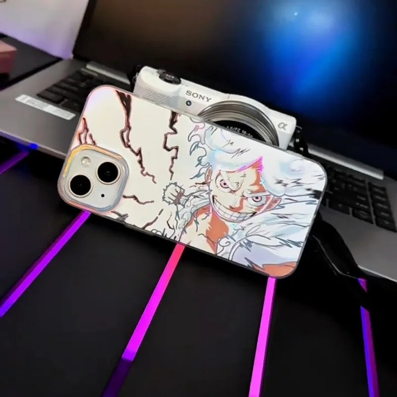 One Piece Luffy Gear 5 Phone Case for iPhone 11 12 13 14 15 16 17 Pro Max Plus Anime ONE PIECE Nika Man shockproof Cover