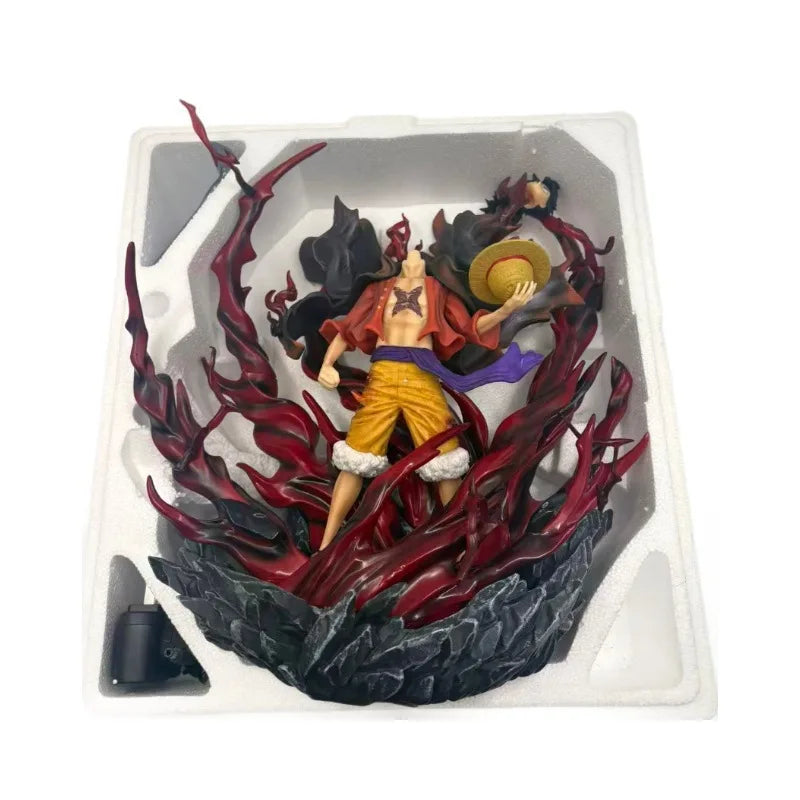 One Piece Monkey D Luffy País de Wano Haki Estatua GK de 32cm Figura Coleccionable Modelo de Anime Decoración de Escritorio Regalo para Fans