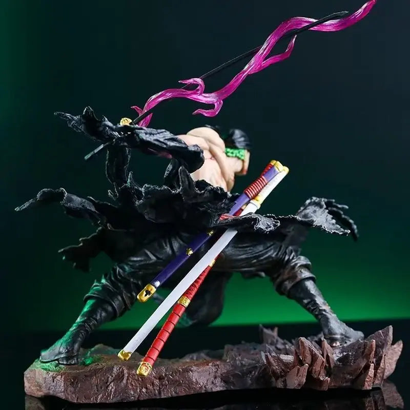 One Piece Roronoa Zoro Action Figures 30cm Pvc Two Heads figure