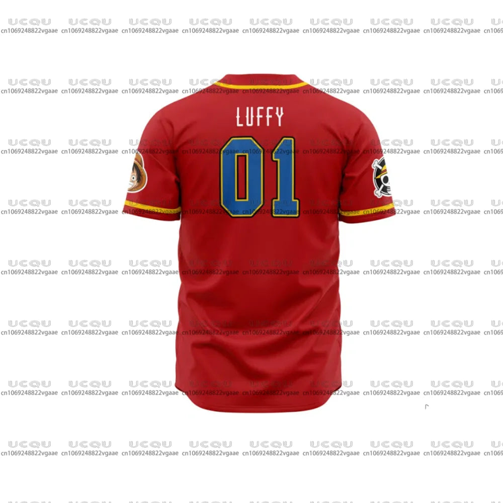 Men Kid Clothes Male Sportswear Japan Breathable Tee Teenager Quick-drying Top One Piece Baseball Jersey Gift New Fan Luffy