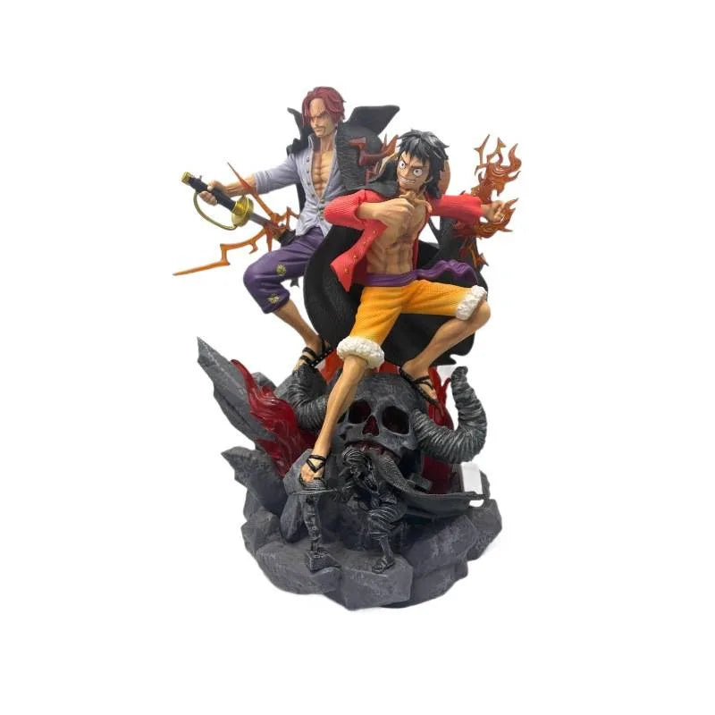 Figura de acción de anime One Piece de 50 cm, tamaño grande, Luffy, Shanks, estatua coleccionable, mercancía de anime, regalo de cumpleaños para hombres, decoración
