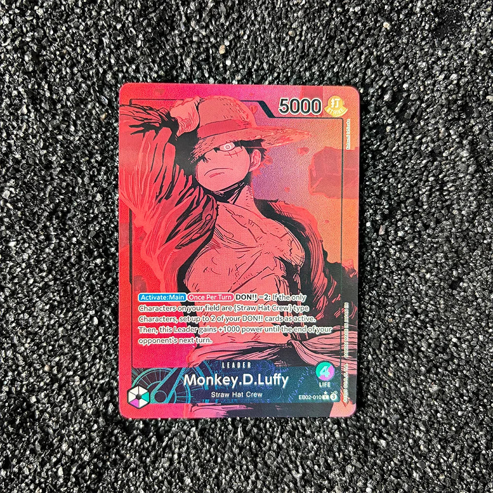 DIY Proxy Tarjeta OPCG Tarjeta Individual Inglés Luffy Shanks Law Tarjeta de Colección de Juego Anime Tarjeta Réplica de Alta Calidad Tarjeta de Intercambio de Regalo