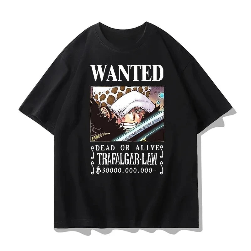 One Piece bedrucktes T-Shirt Luffy ACE Anime Tee Herren 2026 Sommer Fashion Oversize Street Casual Y2K Tops Streetwear Kleidung