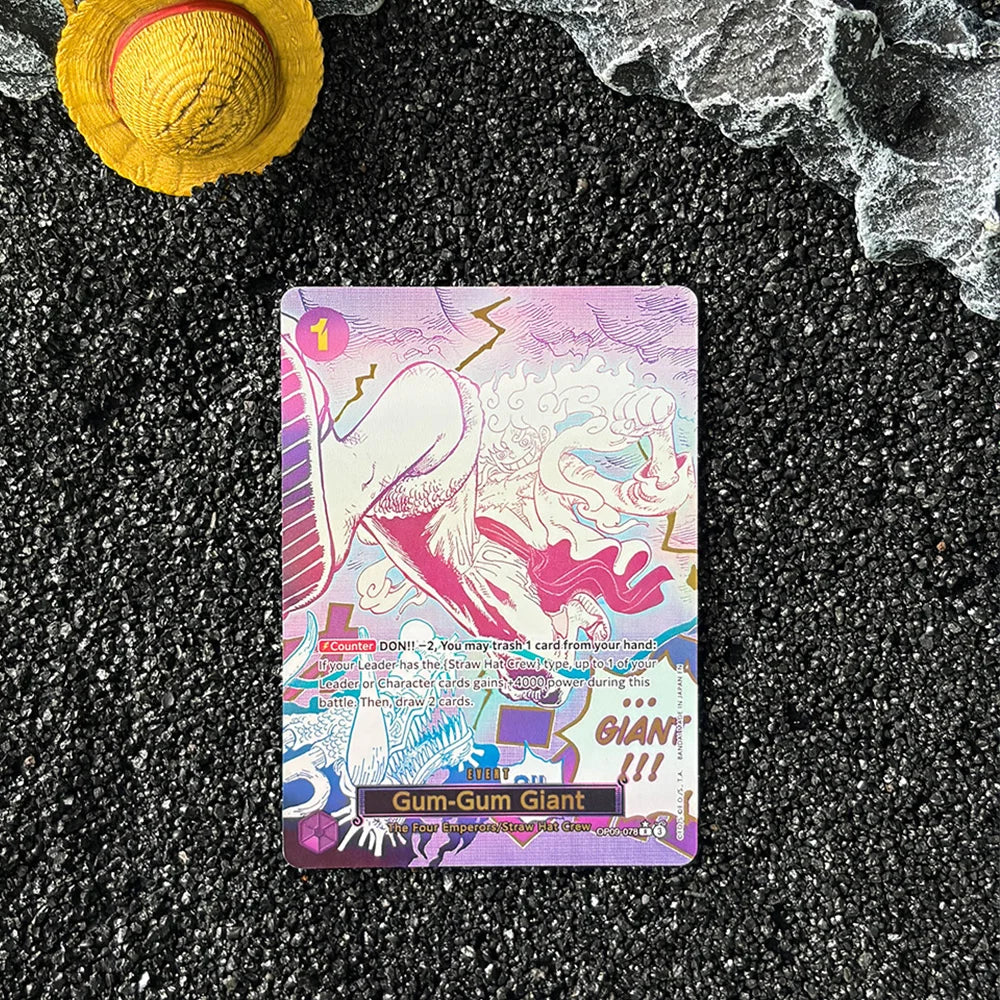 DIY Proxy OPCG Karte Einzelkarte Englisch Luffy Shanks Law Anime Spiel Kartensammlung Hochwertige Replika Karte Geschenk Sammelkarte