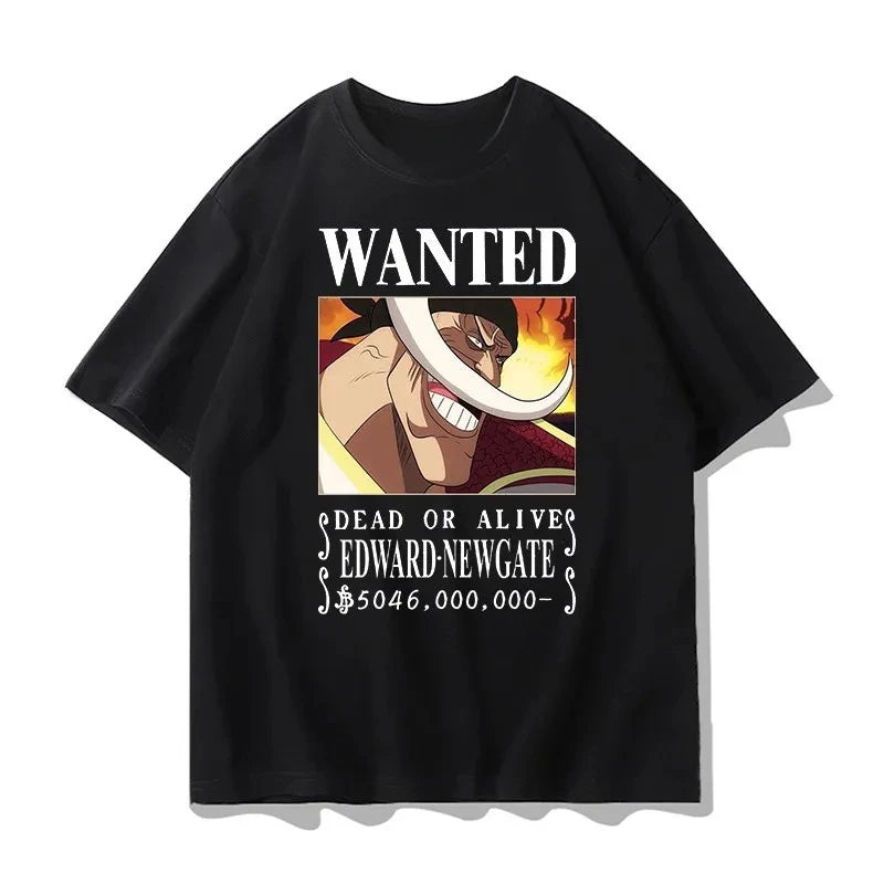 One Piece Printed T-Shirt Luffy ACE Anime Tee Men's 2026 Summer Fashion Oversize Street Casual Y2K Tops Streetwear Clothing