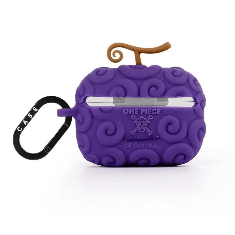 Cartoon-Anime One Piece Teufelsfrucht Bluetooth-Kopfhörerhülle, passend für Apple Airpods Pro 2 Generation Silikon-Schutzhülle