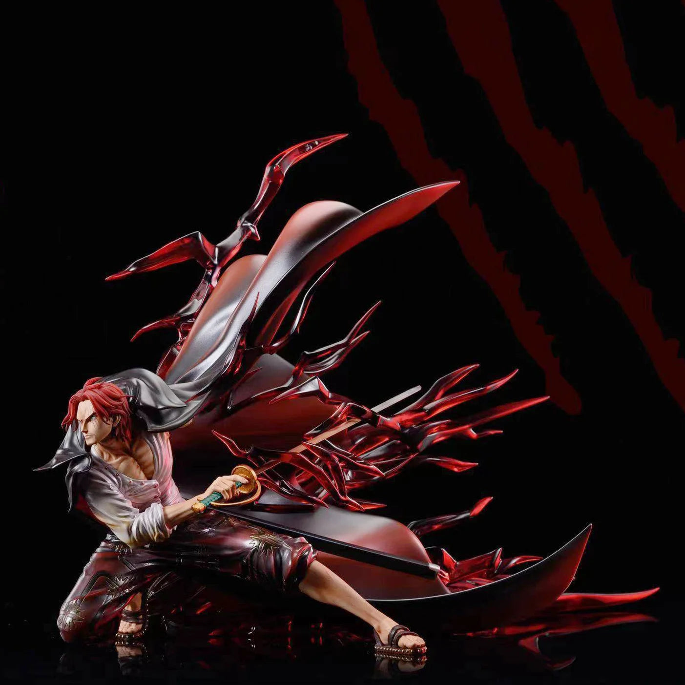 Shanks, One Piece, Anime Figure, Anime Merchandise, Anime Merch Gift for Friends Birthday, Anime Character Statue Ornament, Desktop Ornament, Pc Desktop Ornament, Collectible Figure, Holiday Gift, Small Gift, Collectible Item