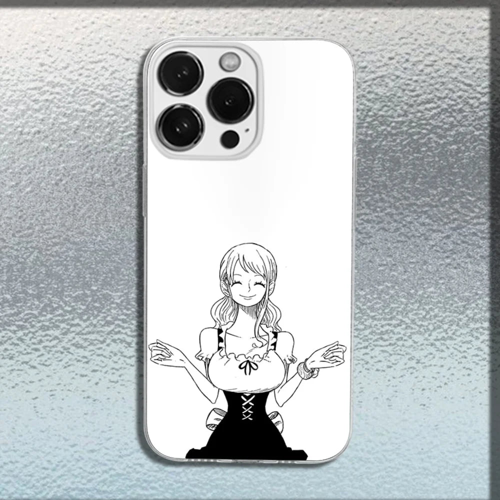 Anime Ones P-Pieces Zoro Phone Case For iPhone 16,15,14,13,12,11 Plus,Pro,Max,XR,XS,X,Plus,SE,Mini Transparent Soft Cover
