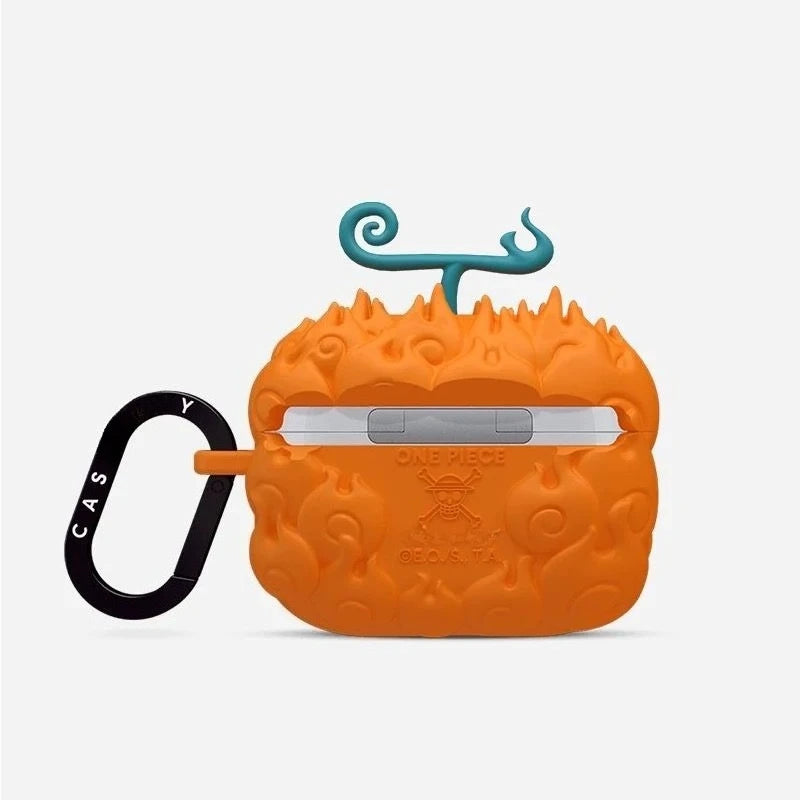 Cartoon-Anime One Piece Teufelsfrucht Bluetooth-Kopfhörerhülle, passend für Apple Airpods Pro 2 Generation Silikon-Schutzhülle