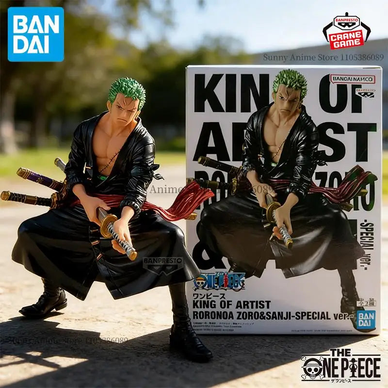 Bandai Original Banpresto ONE PIECE ZORO KING OF ARTIST RORONOA Action Figures Anime Figuras Ct Toys Juguete Gift Model In Stock