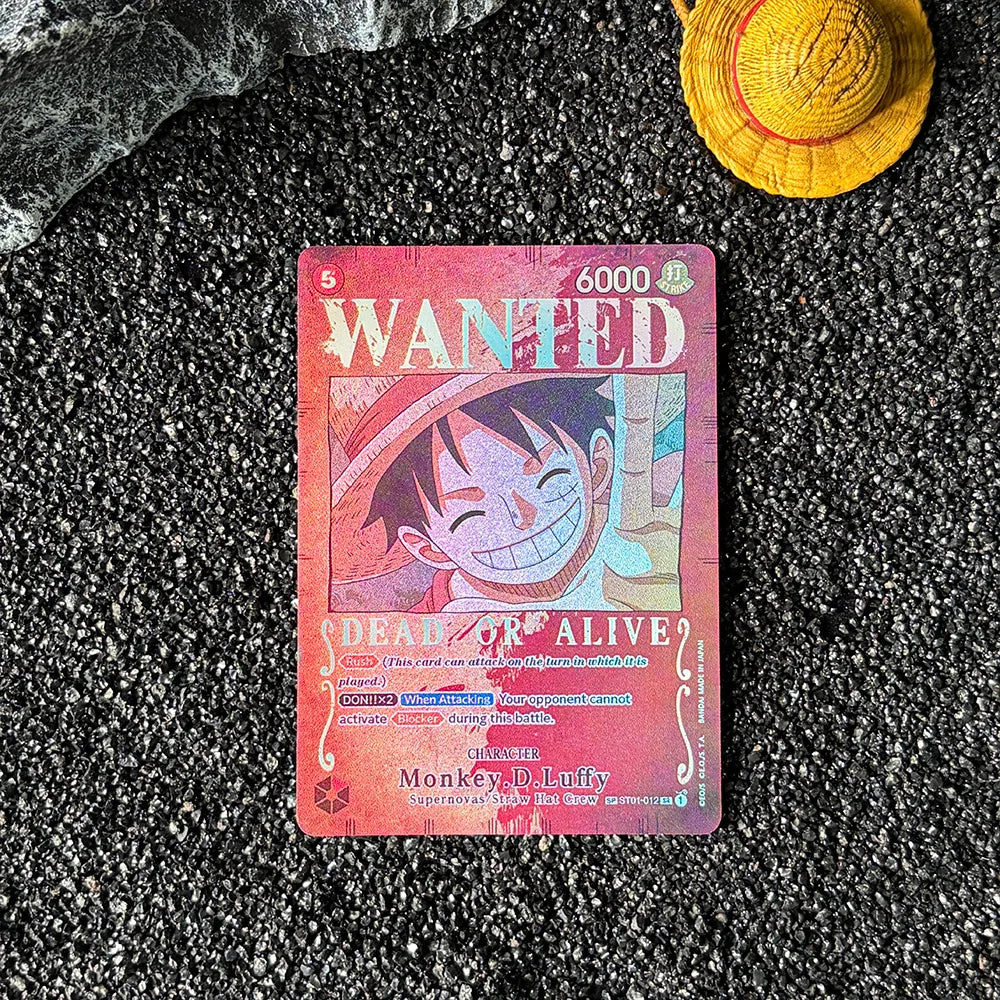 DIY Proxy OPCG Karte Einzelkarte Englisch Luffy Shanks Law Anime Spiel Kartensammlung Hochwertige Replika Karte Geschenk Sammelkarte