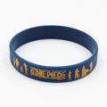One Piece Cartoon Silicone Bracelet Anime Figure Luffy Personal Bracelet Sports Wristbands Anime Merchandise Decoration Boy Gift